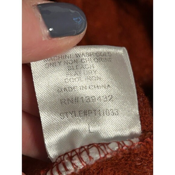 Papermoon Twist Back Sweater Crimson White Pom Pom Size Large - Picture 6 of 8